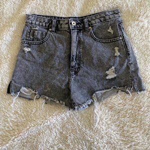 Zara Black Denim Shorts Size 6